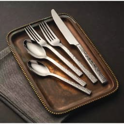 Oneida Chef's Table Hammered 18/0 Stainless Steel Dessert and Salad Forks, 12-Piece Set thumbnail 3
