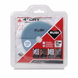 Rubi 4 in. 1500 Grit Resin Dry Polishing Pad for Engineered Stone, Concrete, Marble & Granite thumbnail 2