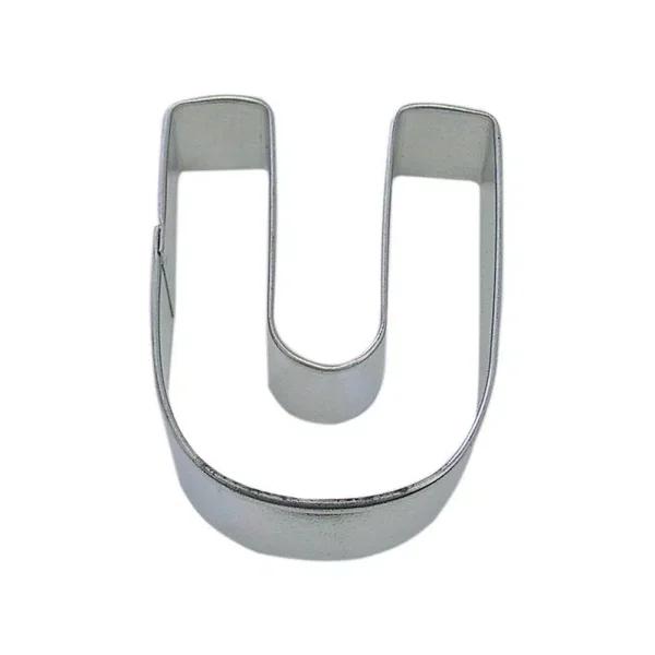 CybrTrayd-R&M 12-Piece Letter U Tinplated Steel Cookie Cutter Set with Recipe