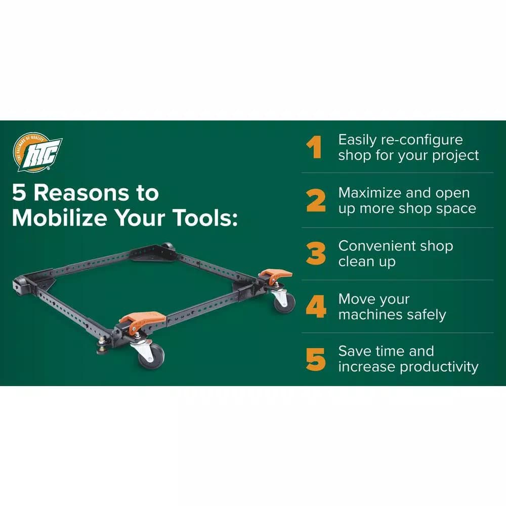 HTC-2000 Steel Universal Mobile Base for Power Tools