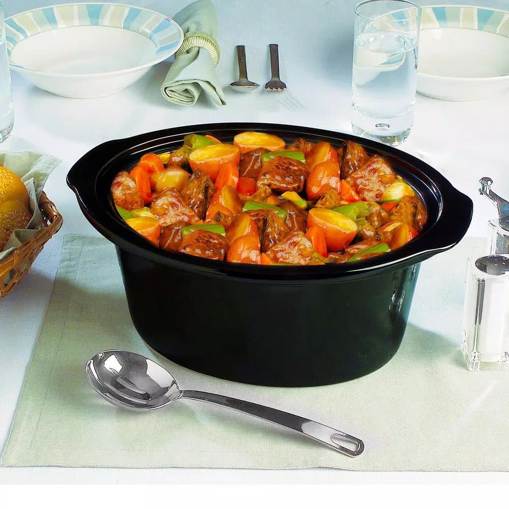 MegaChef Triple 4.5 Qt. Copper Slow Cooker and Buffet Server with 3 Ceramic Pots