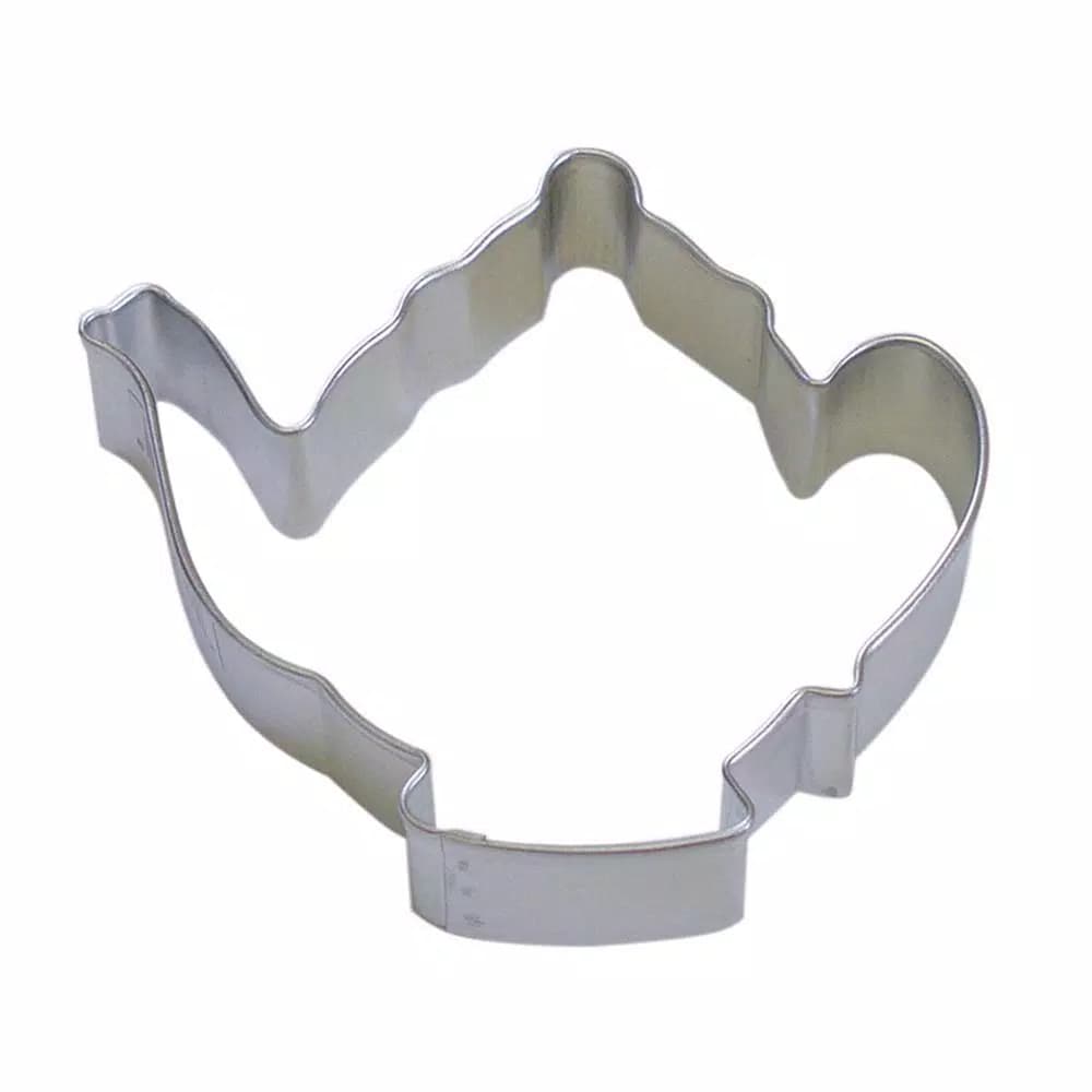 CybrTrayd-R&M 12-Piece Teapot Tinplated Steel Cookie Cutter Set with Recipe