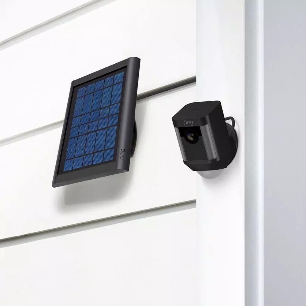 Ring Solar Panel for Spotlight Cam Battery and Stick Up Cam Battery, Black