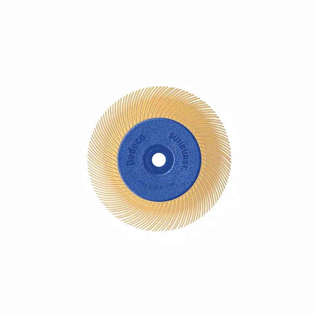 Dedeco Sunburst 6 in. TC Radial Discs - 1/2 in. Arbor - X-Fine 6 Micron Thermoplastic Polishing Tool