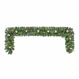 Home Accents Holiday 9 ft. St. Germain Pre-Lit Mixed Pine LED Christmas Garland with Ornaments & Pine Cones thumbnail 5