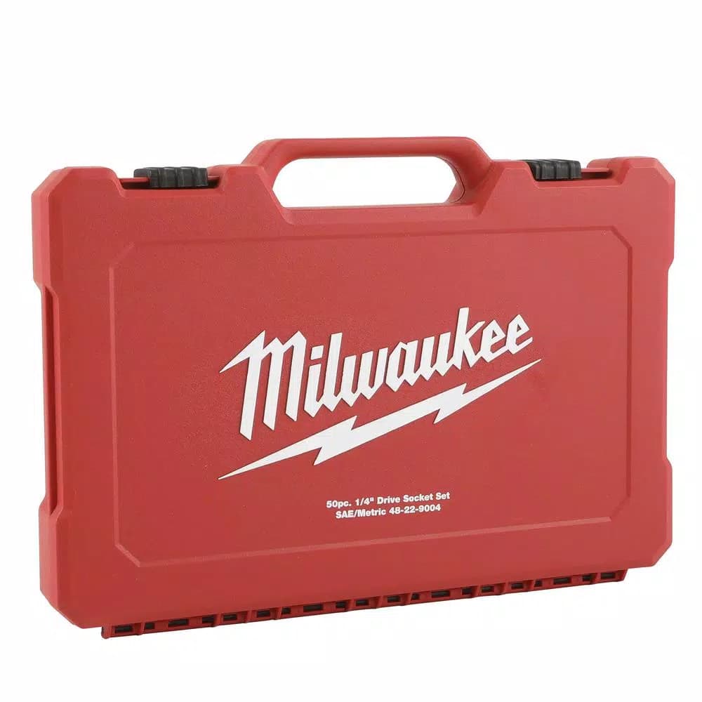 Milwaukee 50-Piece 1/4 in. Drive SAE/Metric Ratchet and Socket Set