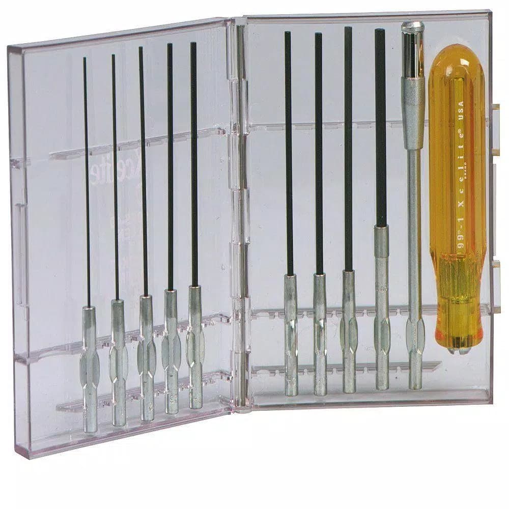 Xcelite 11-Piece Allen Hex SAE Screwdriver Set with Black Oxide Coated Blades