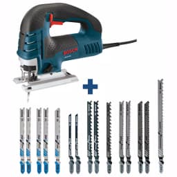 Bosch JS470E 7 Amp Corded Variable Speed Jig Saw Kit with Carrying Case and 15-Piece T-Shank Blade Set thumbnail 1