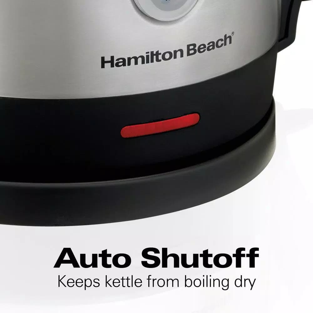 Hamilton Beach 1.7L Stainless Steel Electric Kettle, 7-Cup Rapid Boil