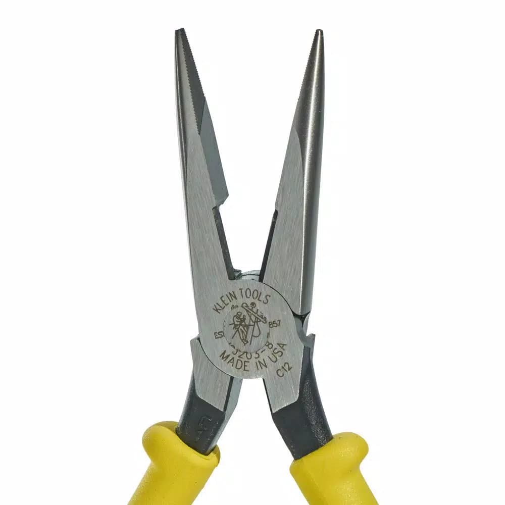 Klein Tools 8 in. Journeyman Heavy Duty Long Nose Side Cutting Pliers