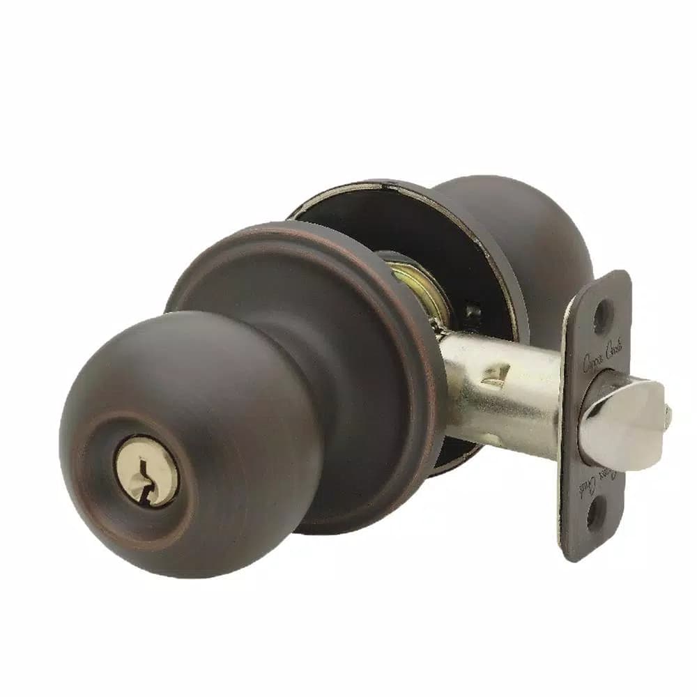 Copper Creek Tuscan Bronze Keyed Entry Door Knob, ANSI Grade 2 Residential & Commercial Lockset