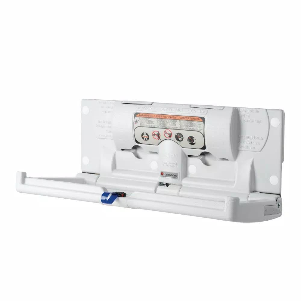 Foundations Horizontal Surface Mount Baby Changing Station, Light Gray