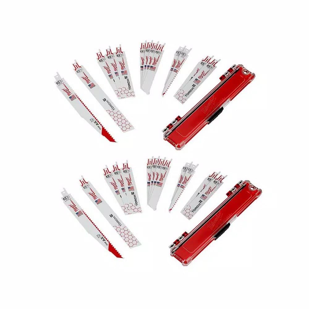Milwaukee SAWZALL 26-Piece Bi-Metal Reciprocating Saw Blade Set for Demolition, Wood and Metal