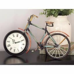 LITTON LANE 10 x 16 in. Vintage Rustic Iron Bicycle Frame Analog Clock thumbnail 7