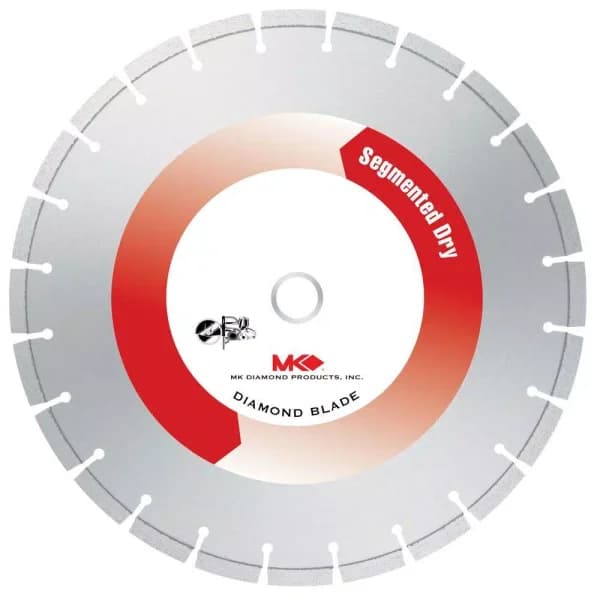MK Diamond 14 in. Segmented Rim Diamond Circular Saw Blade, 19 Tooth, Dry Cutting