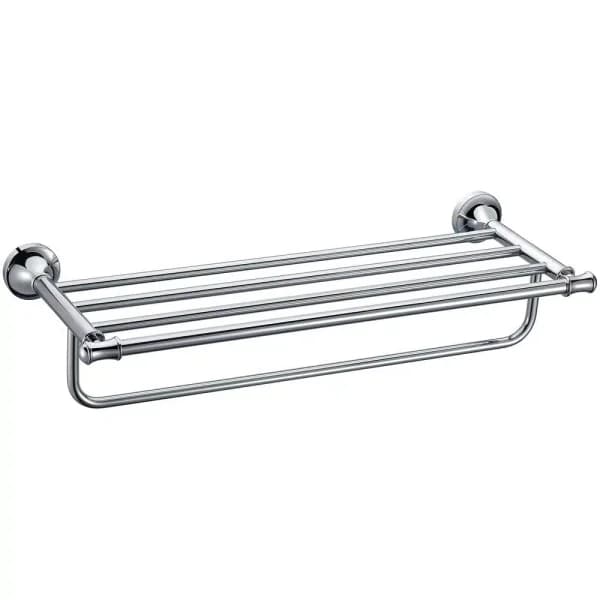 ALFI BRAND AB9583 23.63 in. Wall Mount Towel Rack with Shelf, Polished Chrome