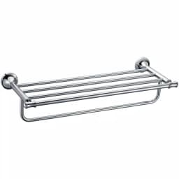 ALFI BRAND AB9583 23.63 in. Wall Mount Towel Rack with Shelf, Polished Chrome thumbnail 1