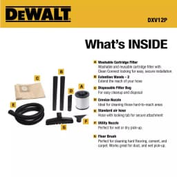 DEWALT 12 Gal. Poly Wet/Dry Vacuum, 5.5 Peak HP, 120 V thumbnail 3