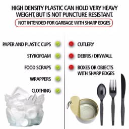 Unbranded Clear Source Reduction High Density Trash Bags, 12-16 Gallon, 1000 Count thumbnail 3