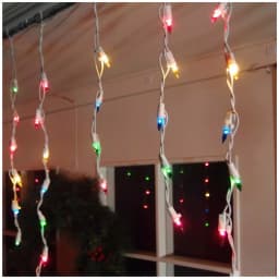 Unbranded Brite Star 100-Light Twinkling Multi-Color Icicle String Lights with White Wire (Set of 2) thumbnail 3