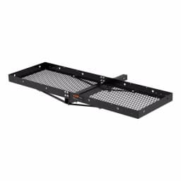 CURT 60" x 20" Black Steel Tray Cargo Carrier with 2" Folding Shank, 500 lbs. Capacity thumbnail 3