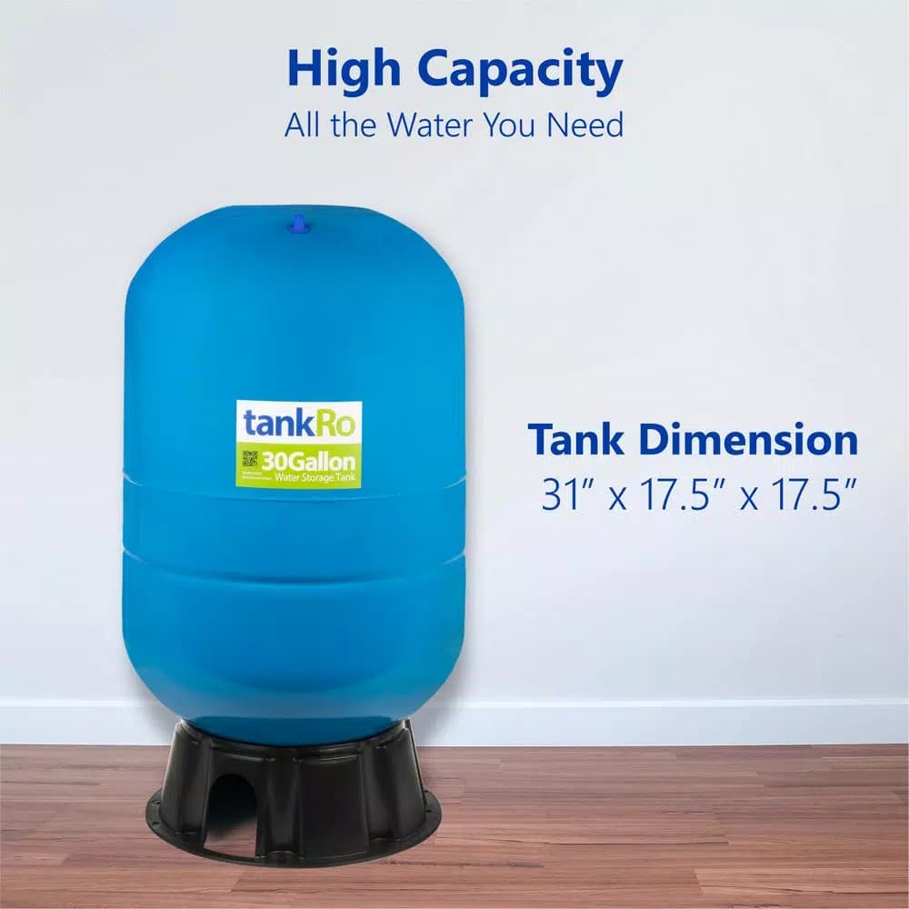 Express Water 30 Gallon Reverse Osmosis Storage Pressure Tank - 18 Gallon Capacity RO Water Filtration Expansion Tank