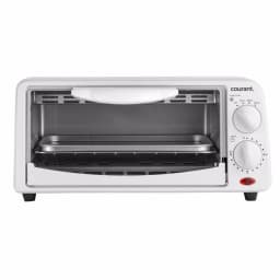 Courant Compact 650W 2-Slice White Toaster Oven with Bake Tray and Toast Rack thumbnail 1