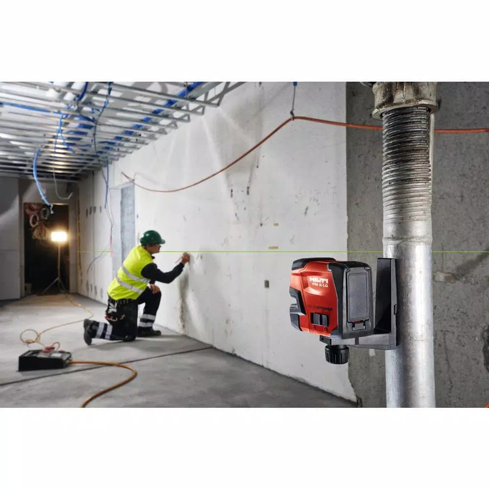 Hilti PM 2-LG Self-Leveling Green Beam Line Laser Level, 66 ft. Range
