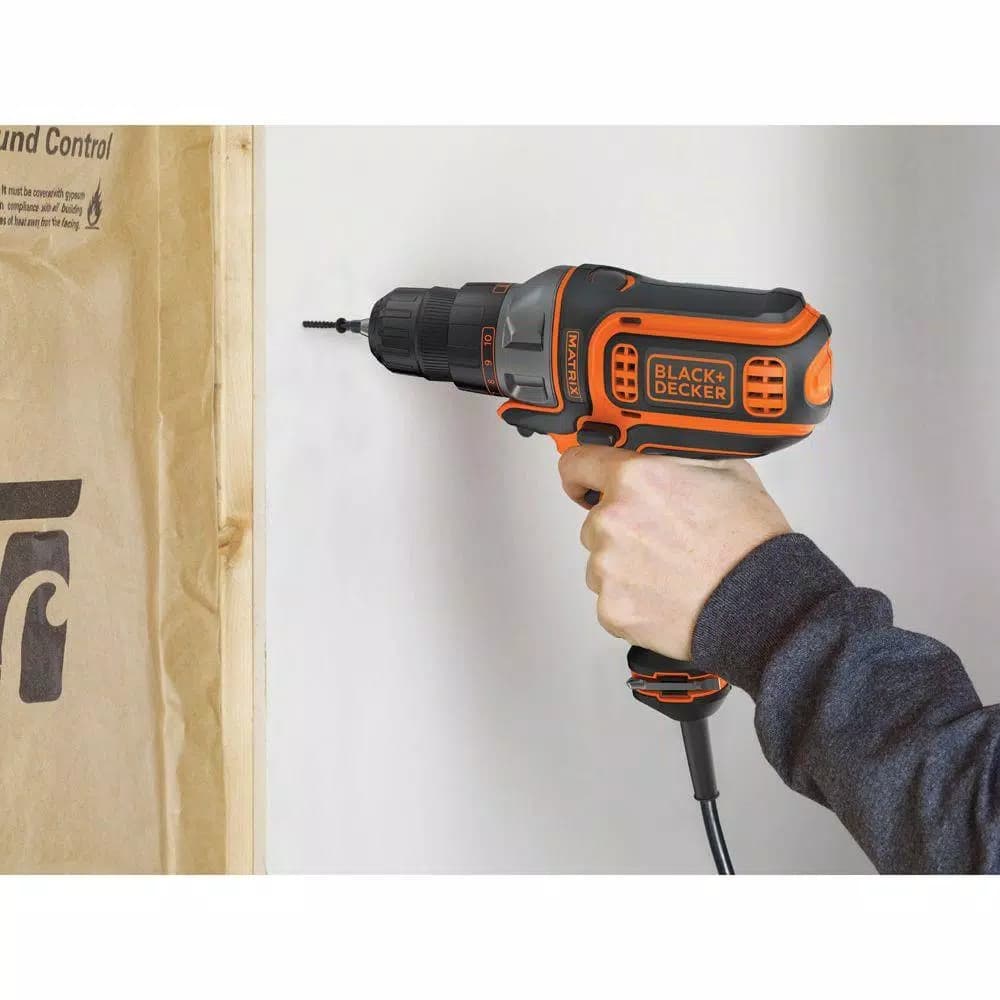BLACK+DECKER Matrix 4 Amp 3/8 in. Corded Drill and Driver with Quick Connect System