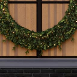 Home Accents Holiday 60 in. Jackson Noble Fir Artificial Wreath with 300 Warm White LED Micro Dot Lights thumbnail 5