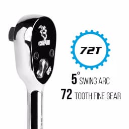 Capri Tools 1/2 in. Drive 72-Tooth Low Profile Ratchet thumbnail 2