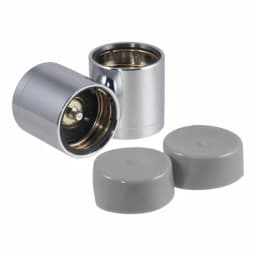 CURT 1.98" Bearing Protectors & Covers (2-Pack) - Chrome Wheel Bearing Dust Caps thumbnail 2