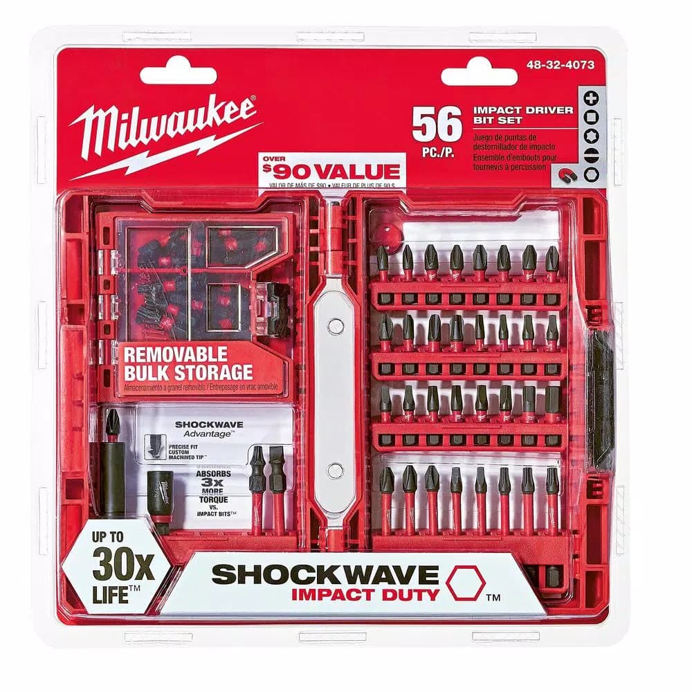 Milwaukee SHOCKWAVE Impact Duty Driver Bit Set, 56-Piece