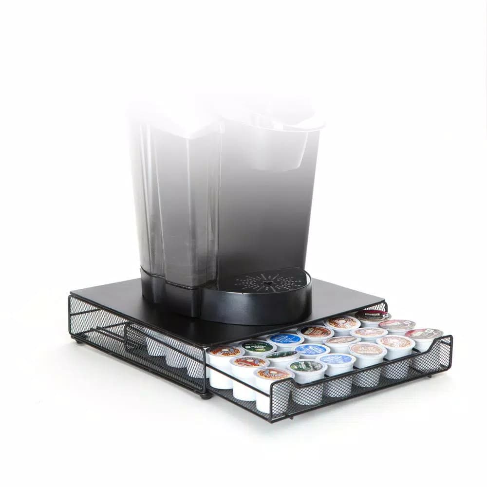 Mind Reader Bam 36-Capacity Metal Mesh Coffee Pod Storage Drawer - Black