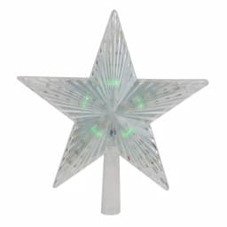 Northlight 9 in. Clear Crystal Star LED Christmas Tree Topper with Multi-Color Lights thumbnail 2