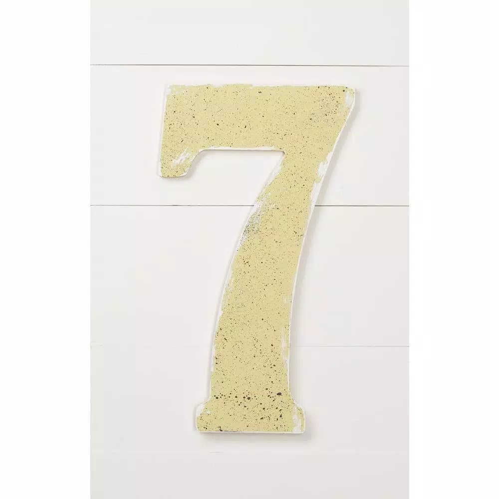 Jeff McWilliams Designs 18 in. Oversized Unfinished Wood Number 7 - Industrial Style Wall Decor