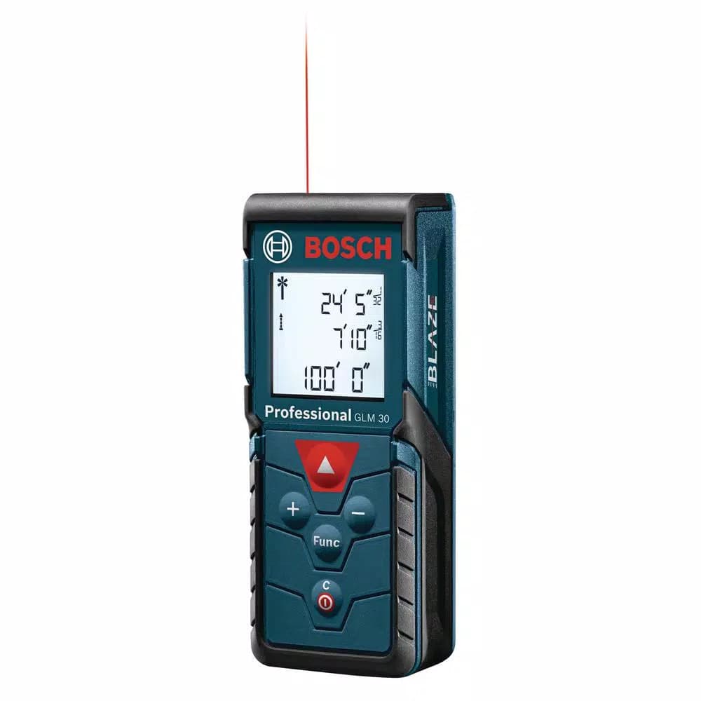 Bosch GLL 2 Self-Leveling Cross-Line Laser and GLM 30 Laser Measure 2-Tool Combo Kit