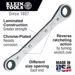 Klein Tools 5-Piece Ratcheting Box Wrench Set with Vinyl Pouch thumbnail 2