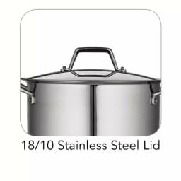 Tramontina Gourmet 18/10 Stainless Steel Prima 6 Qt. Sauce Pot with Lid thumbnail 4