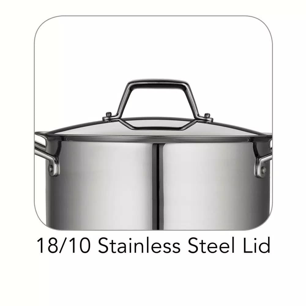 Tramontina Gourmet 18/10 Stainless Steel Prima 6 Qt. Sauce Pot with Lid