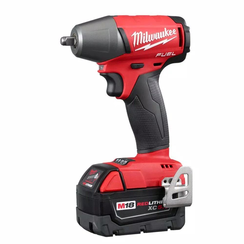 Milwaukee M18 FUEL 3/8 in. Compact Impact Wrench Kit with Two 5 Ah Batteries and Charger