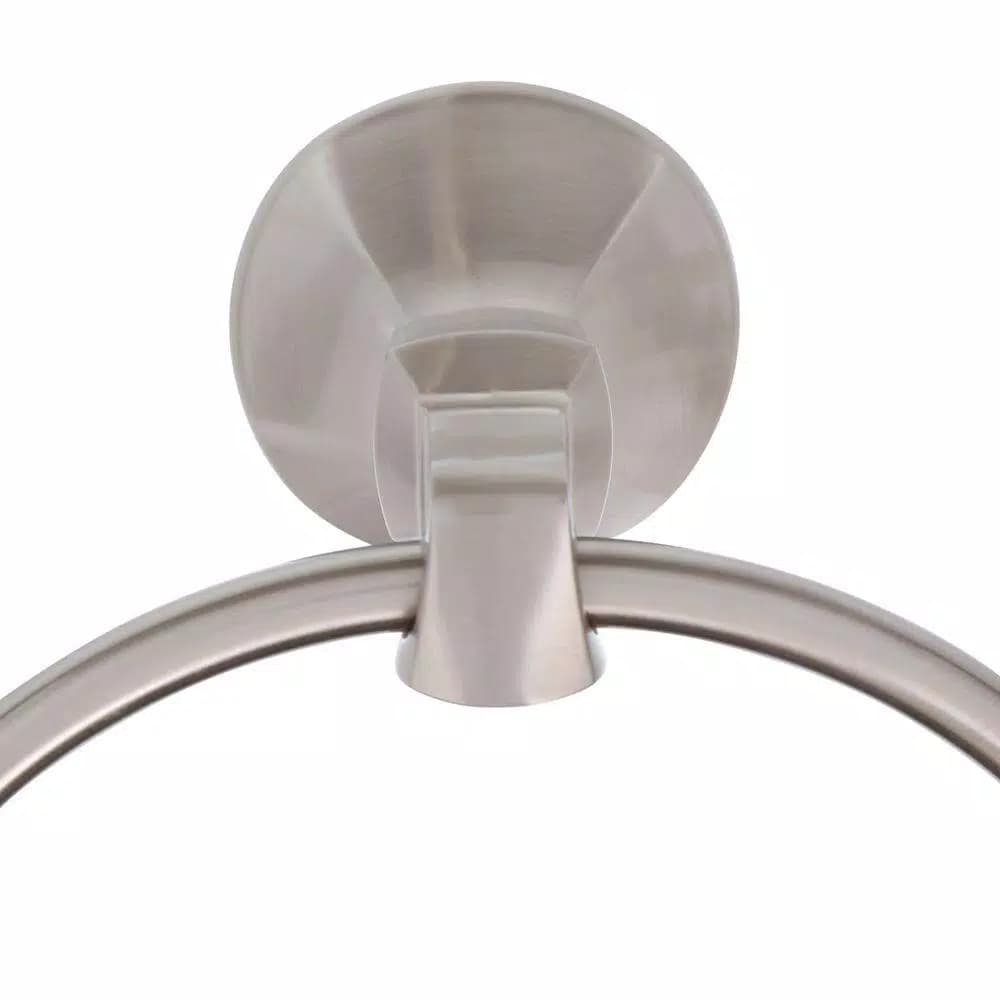 Delta Mandara 3-Piece Brushed Nickel Bath Hardware Set with Towel Bar, Toilet Paper Holder and Towel Ring