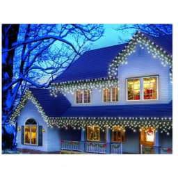 Starlite Creations 70-Light LED Cold White Dome Icicle Lights, 8.5 ft. Lighted Length thumbnail 3