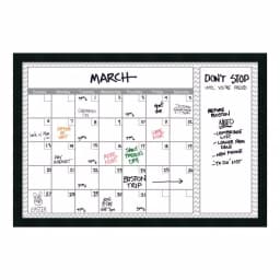 Amanti Art Grey Chevron Framed Glass Dry Erase Calendar Board, 38 x 26 in. thumbnail 4