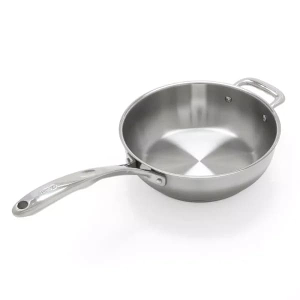 Chantal Induction 21 Steel 3 qt. Stainless Steel Saute Pan, Brushed Stainless Steel