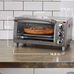 BLACK+DECKER Black + Decker 4-Slice Stainless Steel Convection Toaster Oven thumbnail 8