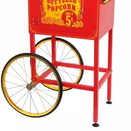 Funtime Sideshow Popper 8 oz. Popcorn Machine & Cart, Traditional Red/Gold Theater Style thumbnail 9