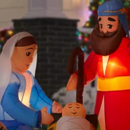 Home Accents Holiday 6.5 ft. LED Inflatable Nativity Scene Airblown Holiday Decoration thumbnail 4