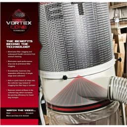 JET DC-1200VX-CK3 2 HP 3-Phase Dust Collector with Canister Filter thumbnail 3
