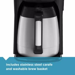 BLACK+DECKER 12-Cup Programmable Drip Coffee Maker with Stainless Steel Thermal Carafe thumbnail 4